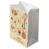 Music instruments kids birthday medium cadeauzakje (Voorkant Gekanteld)