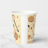 Music instruments kids birthday papieren bekers (Rechts)