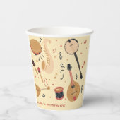 Music instruments kids birthday papieren bekers (Voorkant)