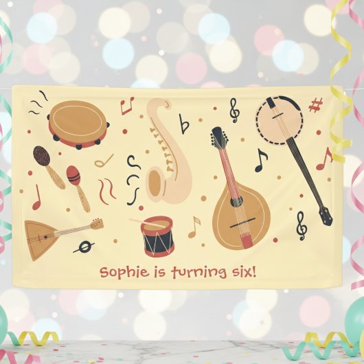 Music instruments kids birthday spandoek