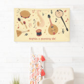 Music instruments kids birthday spandoek (Insitu)