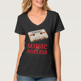 Music is Ageless Retro Cassettebandje Mixtape T-shirt
