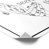 Music is Art seen by the Heart Inspirational Quote Poster (Hoek)