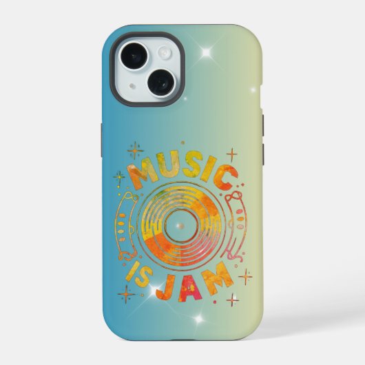 Music is Jam Phone Case iPhone 15 Case (Achterkant)