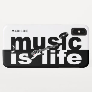 Music Is Life aangepaste naam telefoonhoesjes Case-Mate iPhone Case