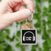 Music is Life Keyring Sleutelhanger (Hand)