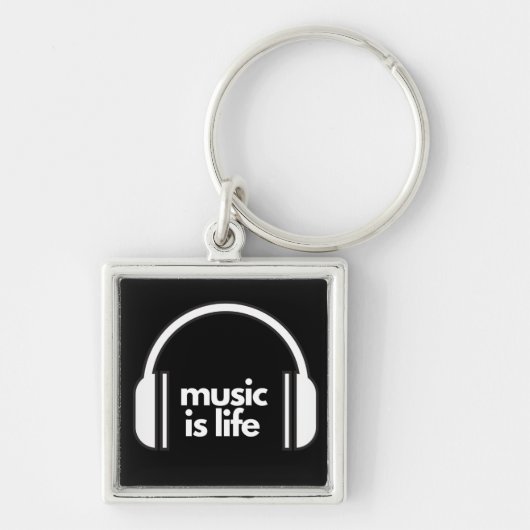 Music is Life Keyring Sleutelhanger (Voorkant)