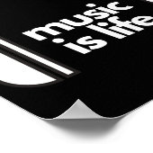 Music is Life Poster (Hoek)