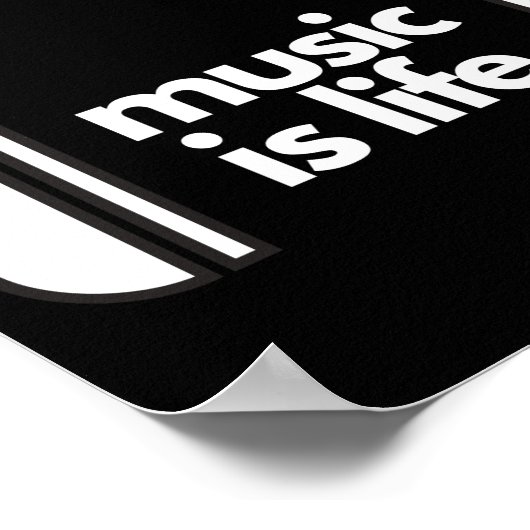 Music is Life Poster (Hoek)