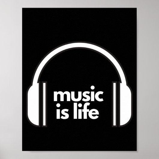 Music is Life Poster (Voorkant)