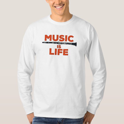 Music is Life T-shirt (Voorkant)