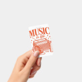 Music Is Life Vintage Design Badge (Handheld)