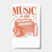 Music Is Life Vintage Design Badge (Achterkant)