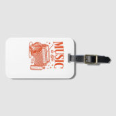 Music Is Life Vintage Design Bagagelabel (Voorkant (horizontaal))