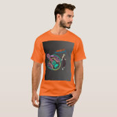 Music Is My Escape – Neon Guitar & Anime Boy  T-shirt (Voorkant volledig)