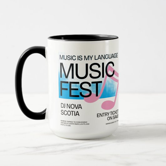 Music Is My Language Tea Mug Mok (Links)