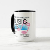 Music Is My Language Tea Mug Mok (Voorkant links)