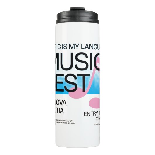  Music Is My Language Thermal Tumbler Thermosbeker (Voorkant)
