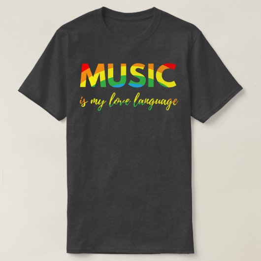 Music Is My Love Language 1867 T-shirt (Design voorkant)