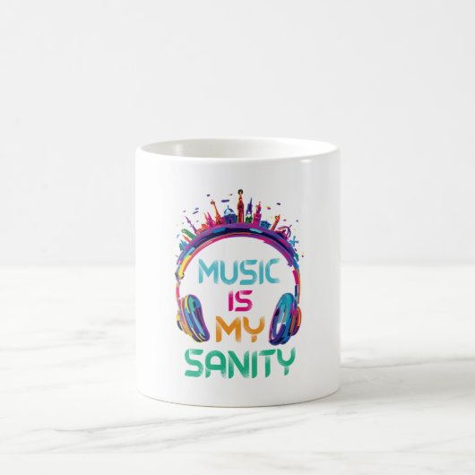 Music Is My Sanity Coffee Mug Koffiemok (Center)