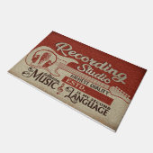 Music Is My Second Language Mat, Studio Decor Deurmat (Schuin)
