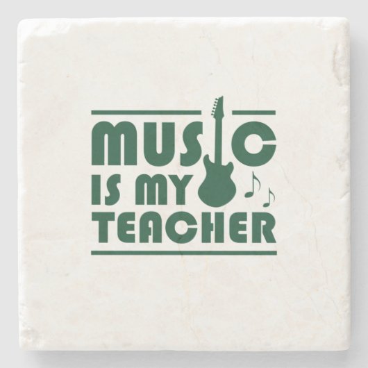 Music Is My Teacher Stenen Onderzetter (Voorkant)