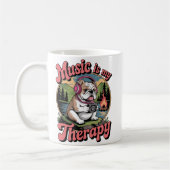 Music Is My Therapy Ceramic Mug Koffiemok (Links)