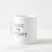 Music is my therapy koffiemok (Voorkant links)