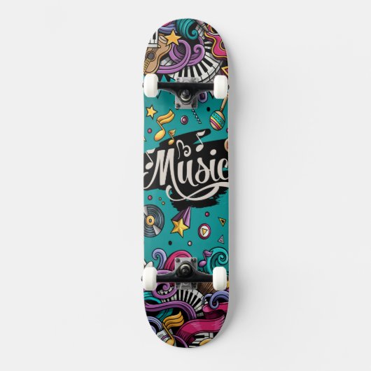 Music is Schaats Board Persoonlijk Skateboard (Voorkant)