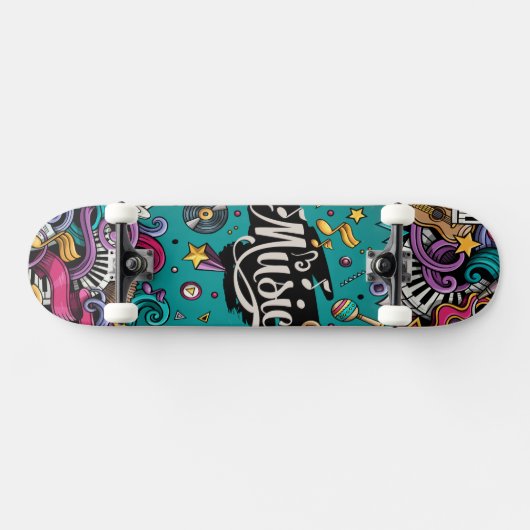 Music is Schaats Board Persoonlijk Skateboard (Horizontaal)