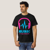 Music is the power t-shirt (Voorkant volledig)