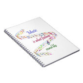 Music is what Feelings Sound Like Inspirational Notitieboek (Rechterzijde)