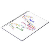 Music is what Feelings Sound Like Inspirational Notitieboek (Linkerzijde)