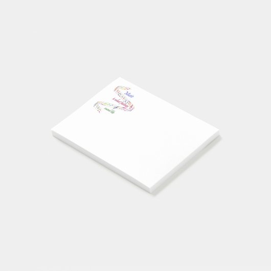 Music is what Feelings Sound Like Inspirational Post-it® Notes (Schuin)