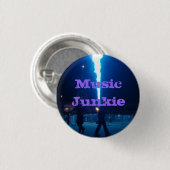 Music Junkie II Ronde Button 3,2 Cm (Voorkant /achterkant)