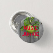 Music Junkie Ronde Button 3,2 Cm (Voorkant /achterkant)