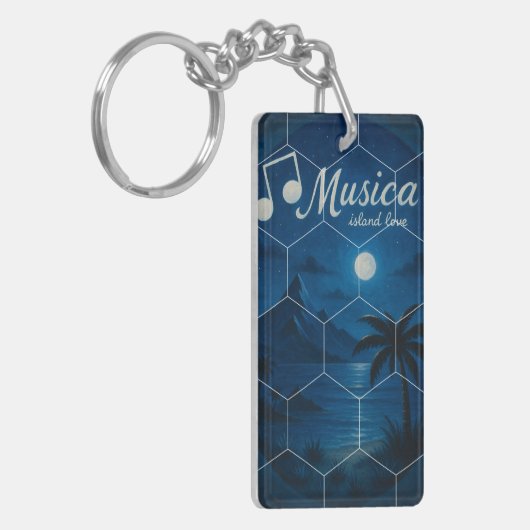 Music Keychain, Island Vibes Sleutelhanger (Voorkant Links)
