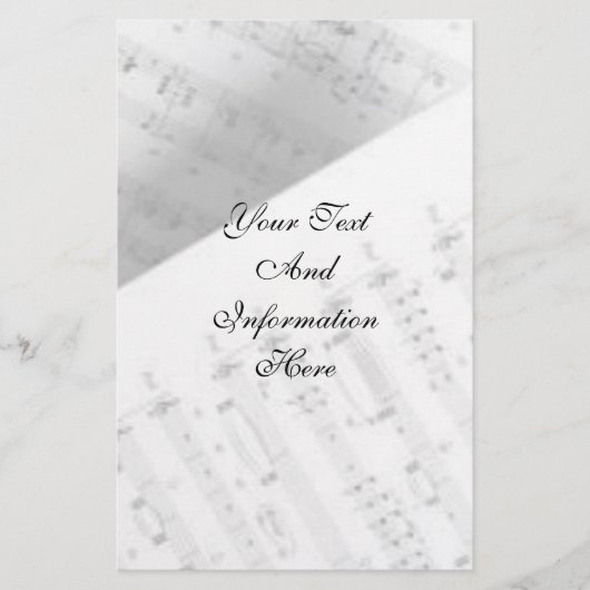 Music Keys Stationery Briefpapier (Voorkant)