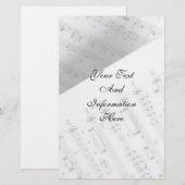 Music Keys Stationery Briefpapier (Voorkant / Achterkant)