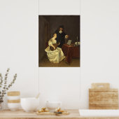 Music Lesson - Gerard ter Borch Fine Art Poster (Keuken)