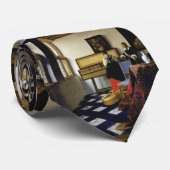 Music Lesson Johannes Vermeer Stropdas (Opgerold)