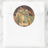 "Music Lesson" Pre-Raphaelite Bladwijzer Ronde Sticker (Tas)