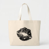 Music Lips Bag Grote Tote Bag (Voorkant)
