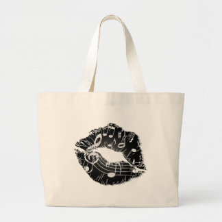 Music Lips Bag Grote Tote Bag
