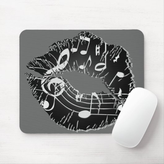 Music Lips Mousepad Muismat (Met muis)