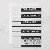 Music=Love Piano Keys Foto Weddenschap Kaart (Voorkant)