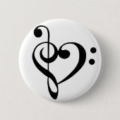 Music Love Ronde Button 5,7 Cm (Voorkant)