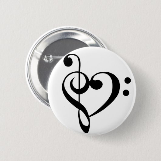 Music Love Ronde Button 5,7 Cm (Voorkant /achterkant)
