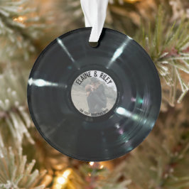 Music=Love Round Vinyl Record Ornament