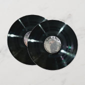 Music=Love Round Vinyl Record Weddenschap Kaart (Voorkant / Achterkant)